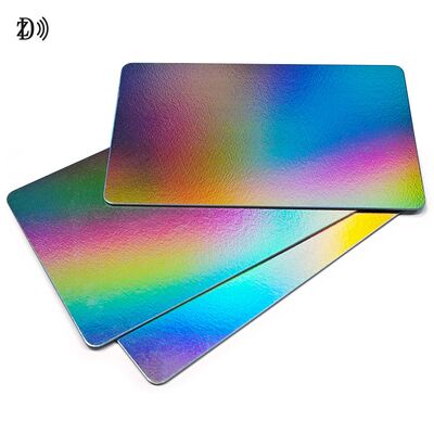Cartão laser impresso à medida Impressão à prova d'água Advanced Glittering RFID PVC Card para Control de Acesso Business 13.56Mhz NFC Card