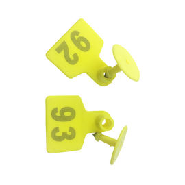Os rebanhos animais amarelos da frequência ultraelevada RFID etiquetam/multi etiquetas funcionais pequenos do gado do RFID