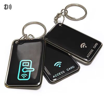 Cartão de controle de acesso de impressão personalizado NFC 13.56Mhz RFID Epoxy Tag NFC Keychain MIFARE Classic EV1 1K