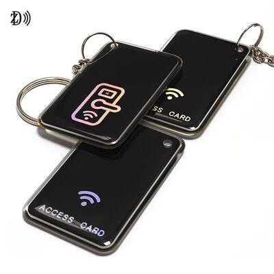 Cartão de controle de acesso de impressão personalizado NFC 13.56Mhz RFID Epoxy Tag NFC Keychain MIFARE Classic EV1 1K