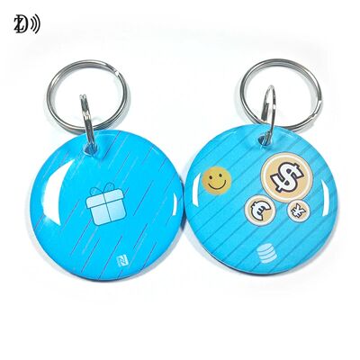 Custom 13.56MHz NTAG213 programável Smart Epoxy Keyfob Tags RFID Tag Chave de Chave NFC
