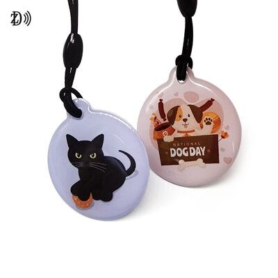 Custom 13.56MHz NTAG213 programável Smart Epoxy Keyfob Tags RFID Tag Chave de Chave NFC