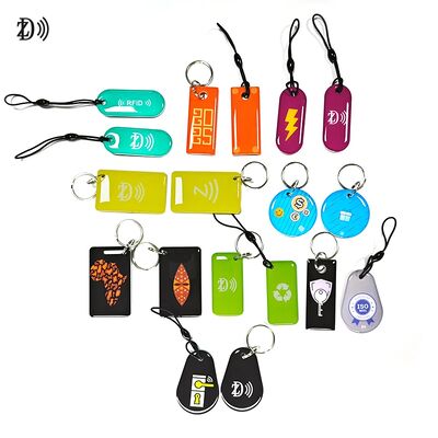 Custom 13.56MHz NTAG213 programável Smart Epoxy Keyfob Tags RFID Tag Chave de Chave NFC