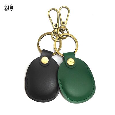 Chave de chave em relevo personalizada resistente à água 13,56MHz NFC Key Tag Leather Keyfob Wearable NFC RFID Keyfob