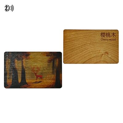 Venda Direta de Fábrica Logotipo Personalizado Gravado Madeira RFID Cartão de Visita NFC ISO14443A 13.56MHz Cartão de Identificação de Hotel NFC de Madeira em Branco