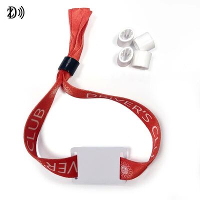 NFC personalizado de 13,56 MHz Pulseira de tecido descartável S50 Chip RFID Pulseira para Controle de Acesso de Parte do Evento