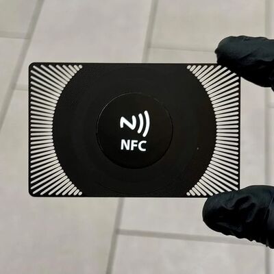 Cartão de Visita NFC de Metal com Design Personalizado NTAG216 888 Bytes 13.56MHz RFID Cartão de Visita de Aço Inoxidável