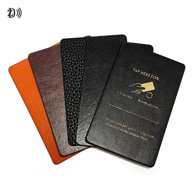 Cartões de Superfície de Couro Impressos Personalizados 13.56Mhz RFID NFC Cartões de Visita em Couro em Branco