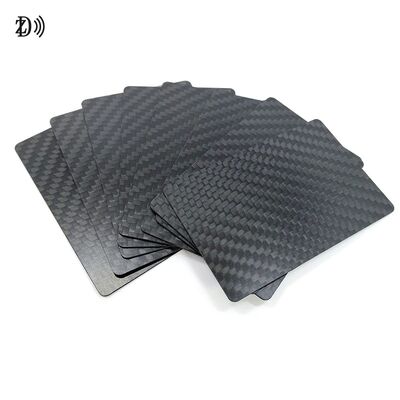 Cartão de visita personalizado em fibra de carbono 3K LOGO Cartão RFID NFC de fibra de carbono real Mini Tag 13,56MHz Frequência para pagamentos em hotéis