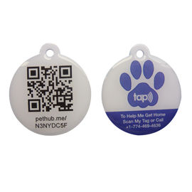 Impressão de código QR ecológico de tamanho personalizado NFC RFID Epoxy Tag